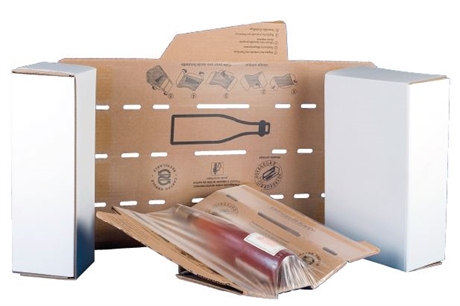 Cartons pour bouteilles de vin et calages à expédier Voyageur II