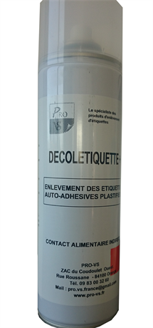 Aérosol décolle étiquettes plastifiées Décolétiquette +